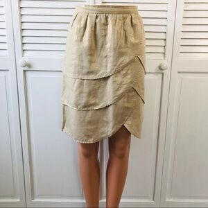 EDME & ESYLLTE By Anthropologie Gold Shimmer Skirt Size 8